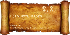 Ujfalussy Kinga névjegykártya